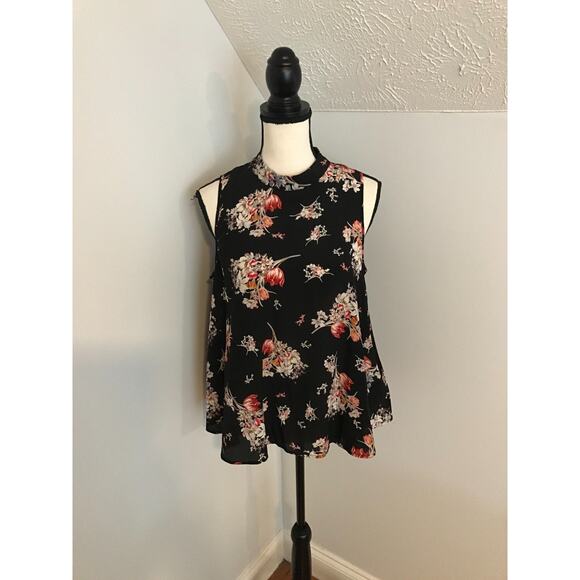 Anthropologie Maeve Hidra Black Motif 100% Silk Blouse - Medium - Picture 2 of 10